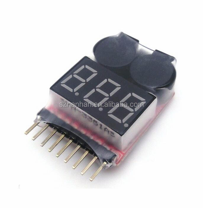Lipo индикатор напряжения батареи Вольтметр монитор звуковой сигнал 1-8 S