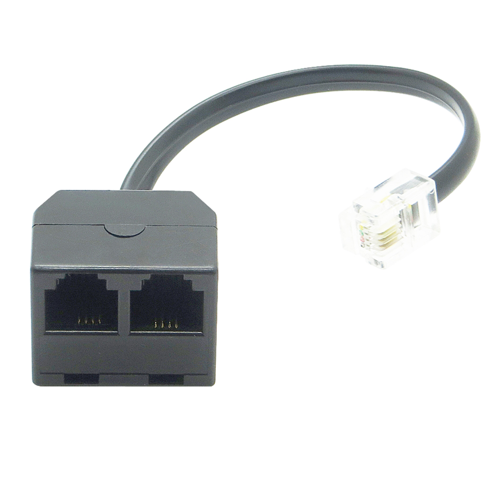 RJ11 мужчин и женщин 6P4C до 2 Женский 6P4C Splitter кабель преобразователя