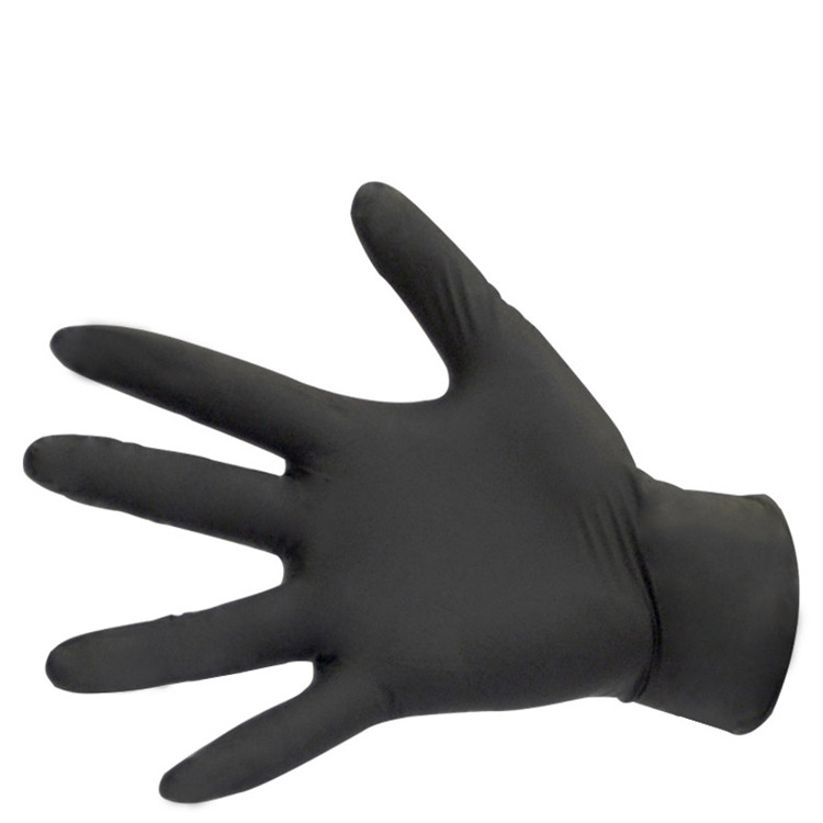 Free sample Hair Salon Barber Glove Oil Resistant black gloves nitrile disposable