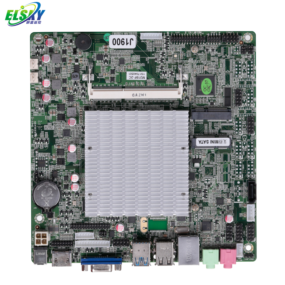 ЕЛЬСКОГО безвентиляторный Intel Celeron J1900 Quad Core 2,4 г Mini-ITX материнская плата (J1800 orJ2900 вариант)