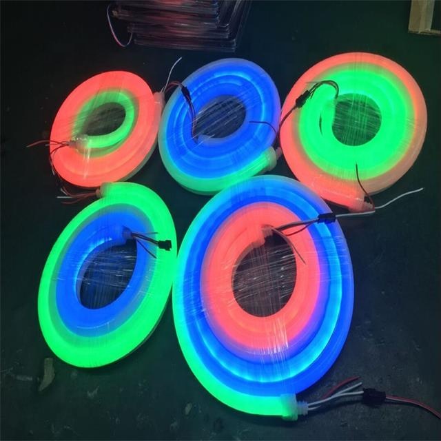 Водонепроницаемый 5050smd неоновая трубка свет Рождество 180 градусов многоцветный RGB LED свет программируемый гибкие светодио дный светодиодные полосы