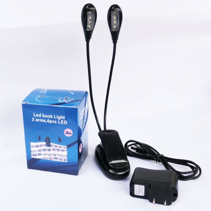 Flexible Folding Adjustable Clip On Book LED Night Light Lamp