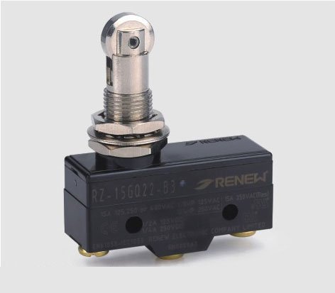 RZ-15GQ22-B3 монтируемый на панель роликовый толкатель микропереключатель концевой выключатель