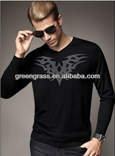 Мода личности компьютер жаккардовые V - шеи шерсть sweater.png