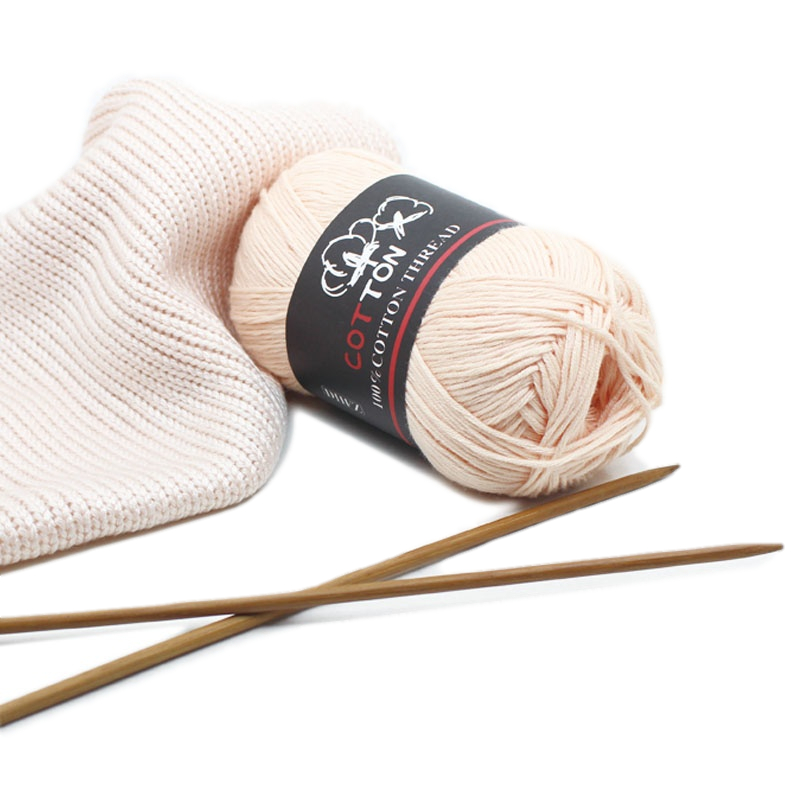 Amazon customized 50g 8ply 100% milk cotton baby knitting yarn