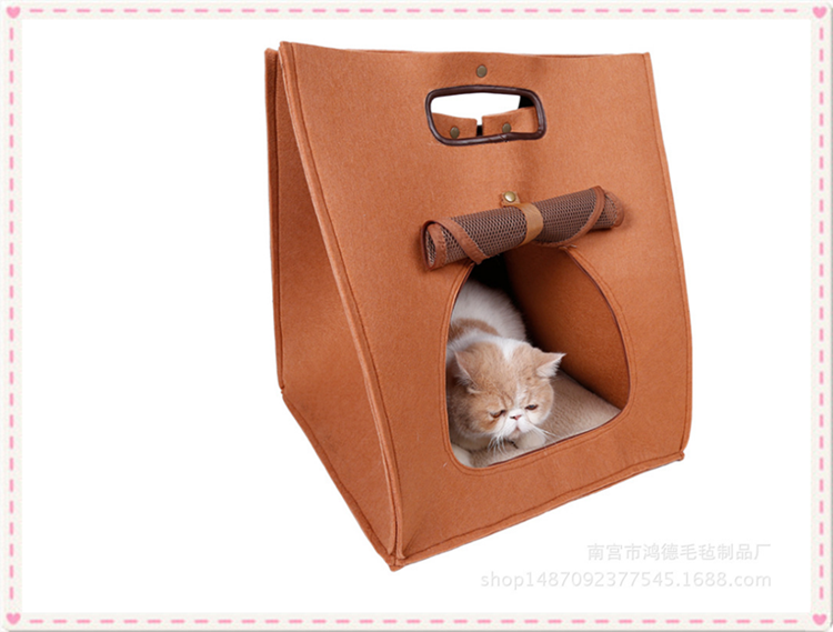 Коричневый чувствовал кошка пещера/безопасный kitty дом войлок кошка кровать 40 цвета предлагаемые