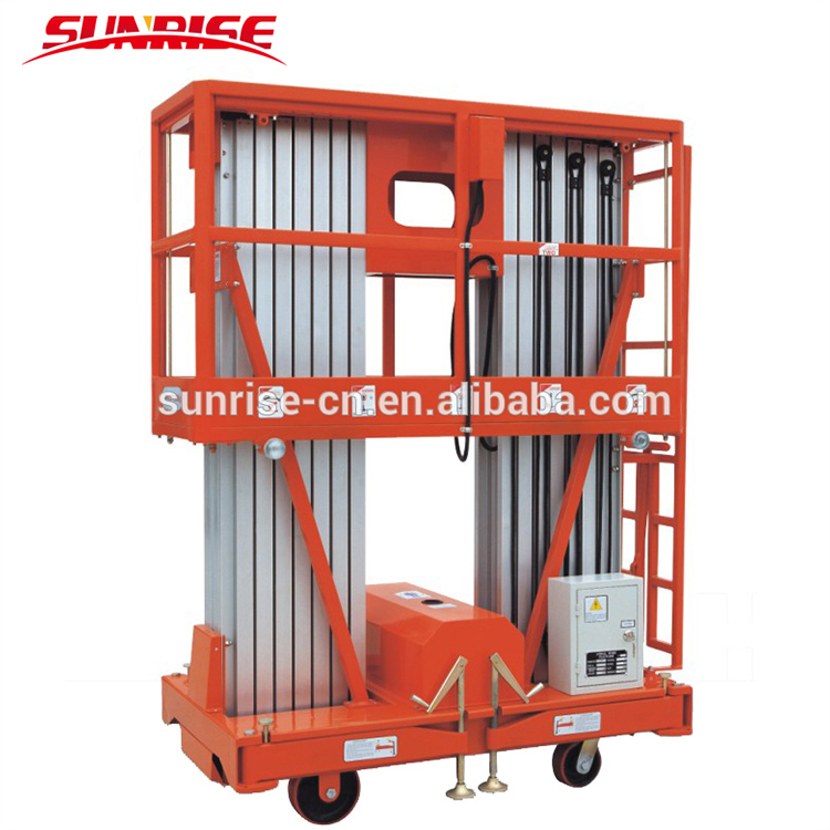 300kg adjustable 6-12m height movable portable electric aerial work platform