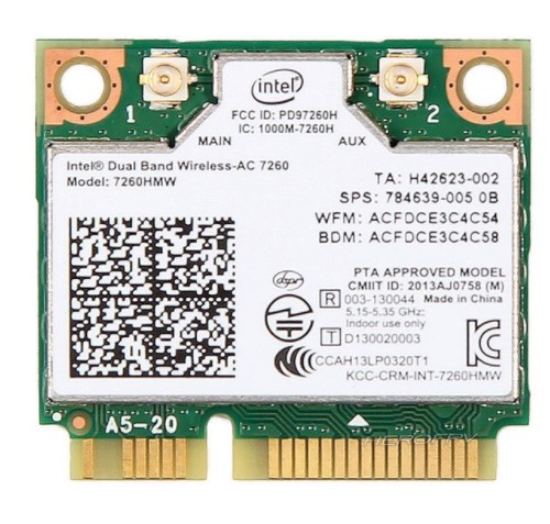 Двухдиапазонный беспроводной Wi-Fi карты для Intel 7260AC 7260HMW MINI PCI-E 2,4G/5G bluetooth 4,0 Wi-Fi адаптер 802.11ac/a/b/g/n