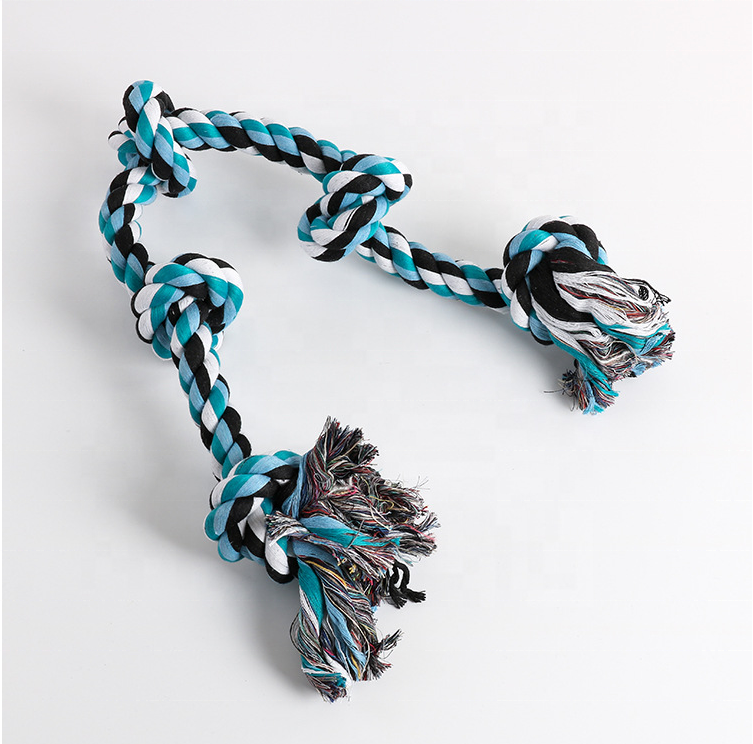 Medium large dogs bite and grind teeth bite rope golden hair interactive training knots toy dogs chew tug-of-war cotton
