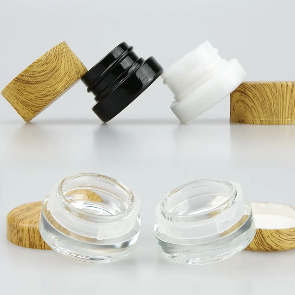 Wax oil concentrate containers glass jars for CBD glass bottles