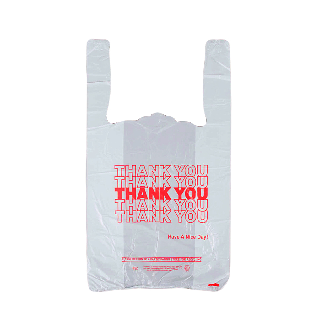 Одноразовые пластиковые HDPE/LDPE футболки для покупок полиэтиленовый пакет/супермаркет продуктовый розничный мешок