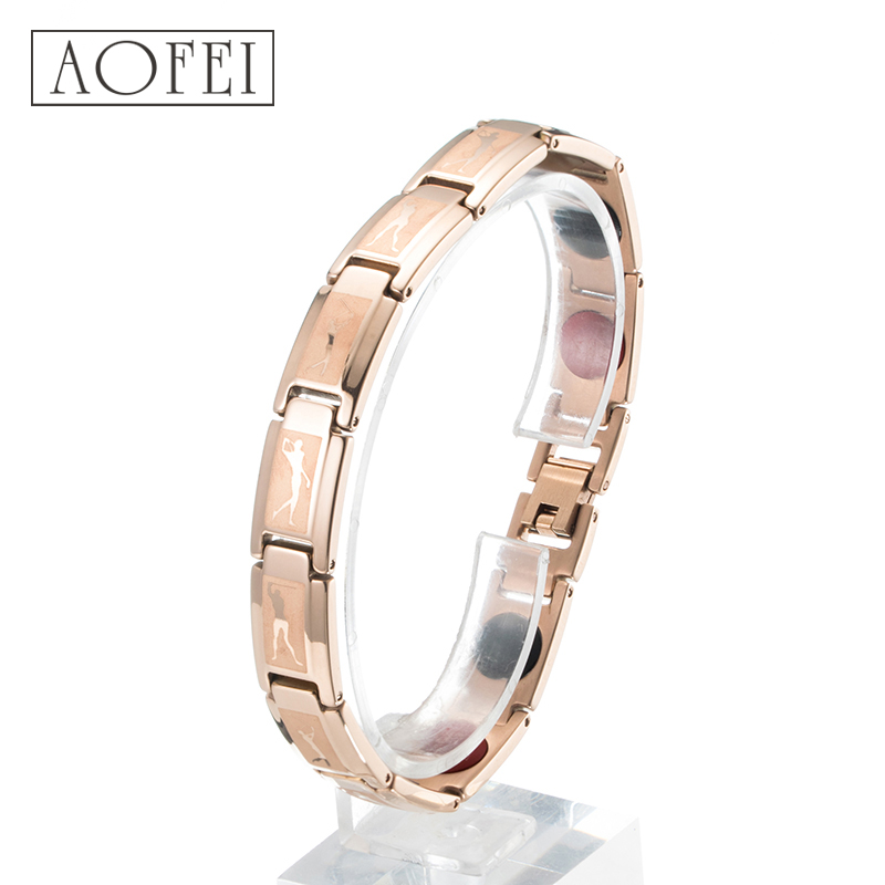 Unique Golf Design Anti-Fatigue Men Magnets Germanium Health Bracelet