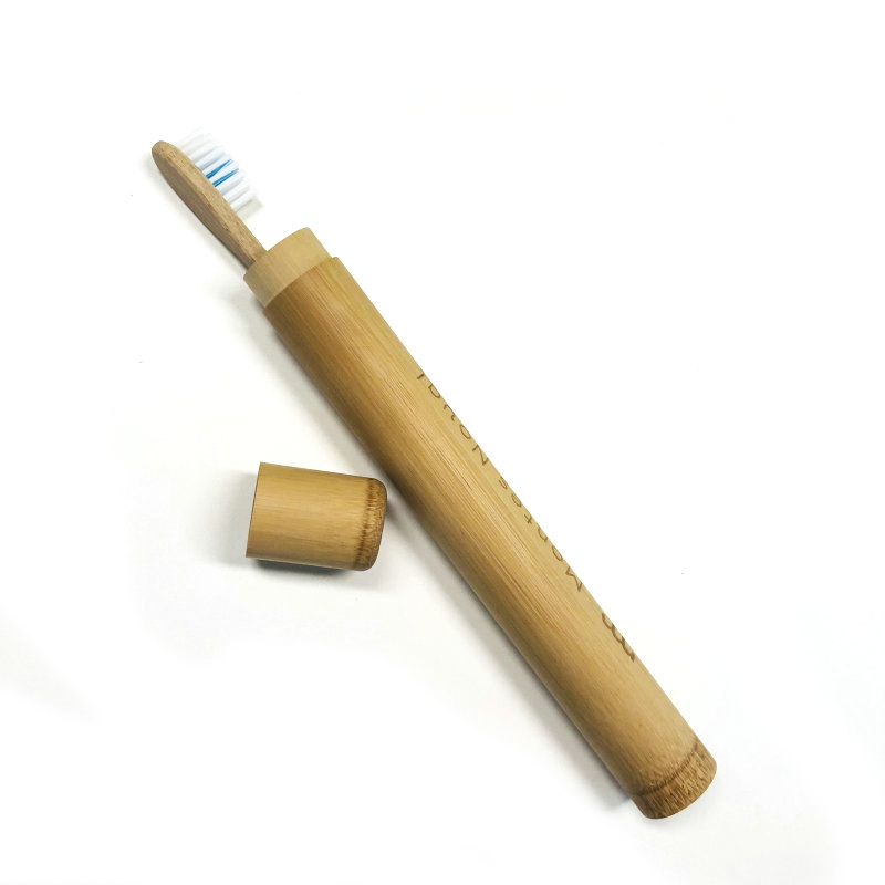 Wholesale tooth brush cover natural bamboo tube packaging with kraft