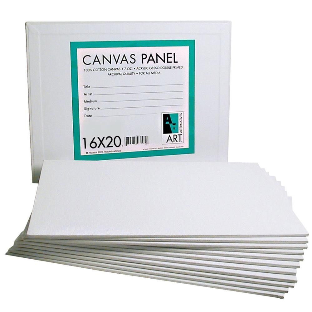 12 PK 11 "x 14" Чистый хлопок холст панели монтируются художественные доски краски принадлежности ремесло
