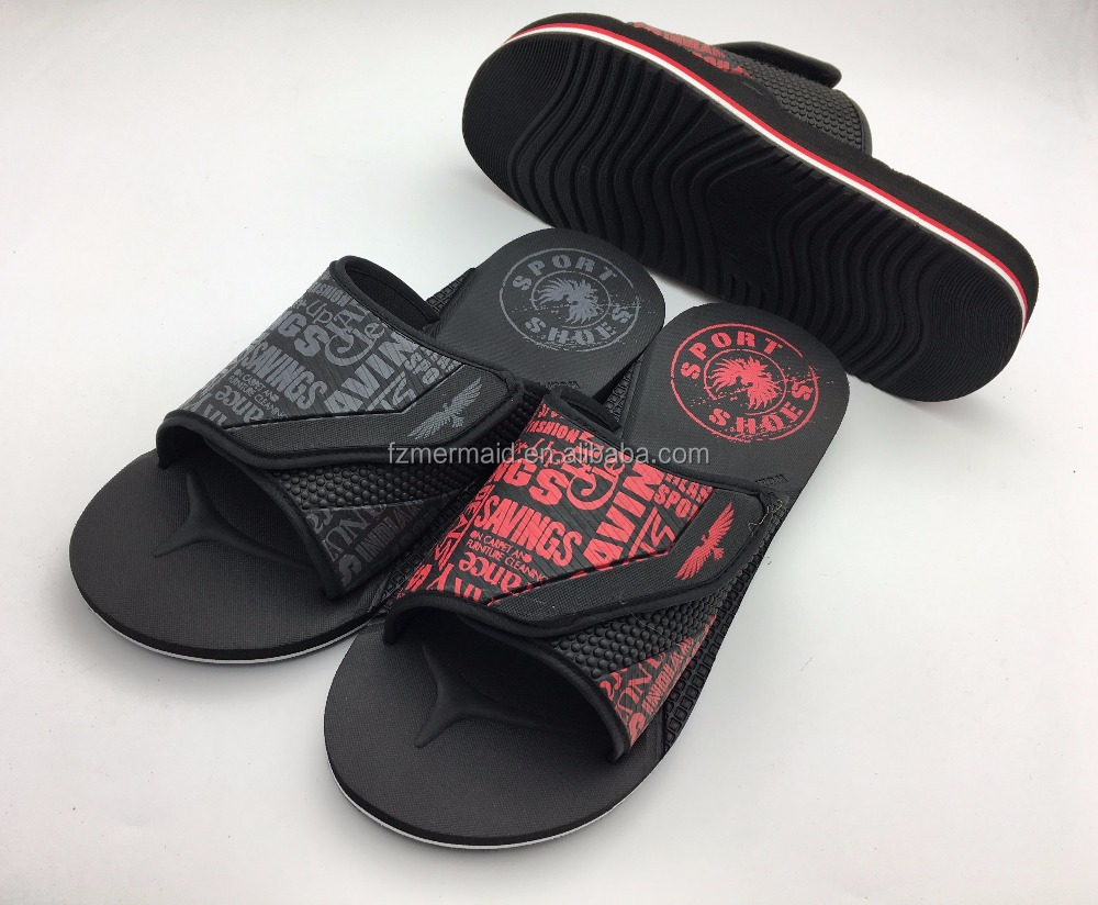 2018 New arrival mens slipper blank custom logo slide sandal