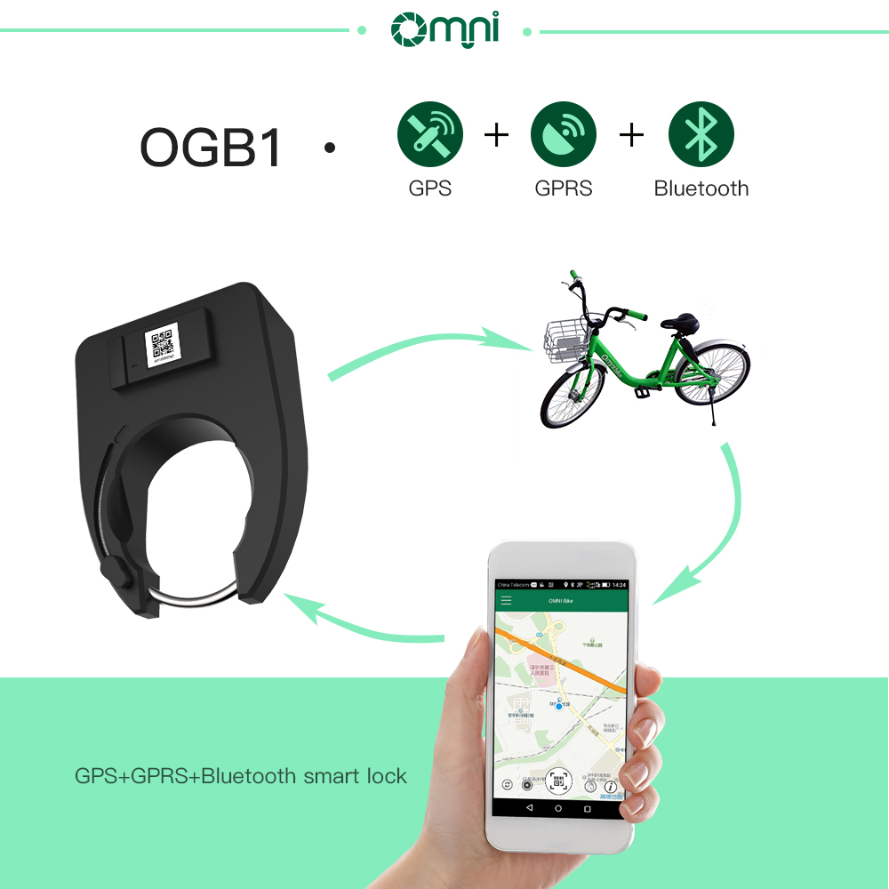 Новинка 2018, GPS, отслеживание в реальном времени, умный велосипедный замок, сканирование QR-кода, разблокировка для общего пользования велосипедом