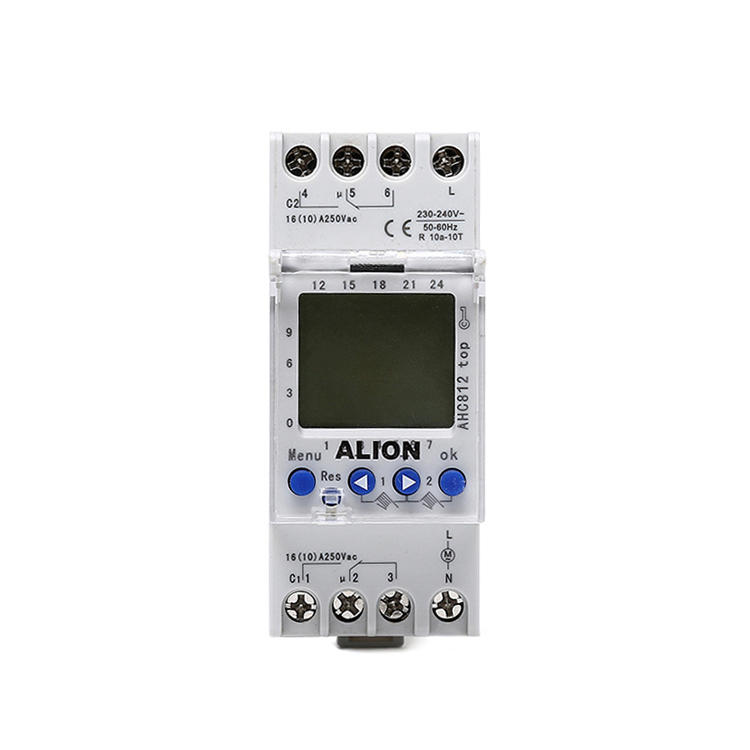 ALION AHC812 220v недельный программируемый таймер, 2 канала din-рейку цифровой таймер