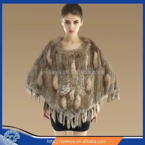 Горячая распродажа Новый стиль 2015 трикотажные кролик женщин и енота платок с кистями