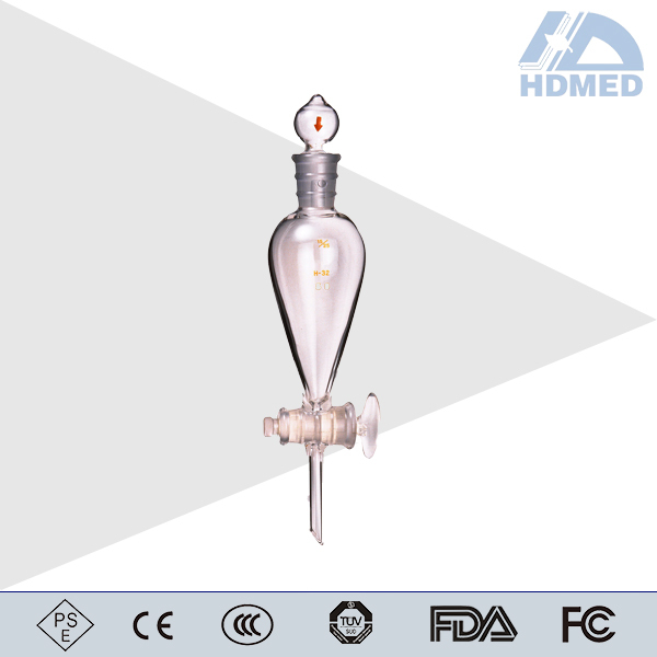 laboratory glassware separatory funnel Pear Shaped, Glass Stopcock