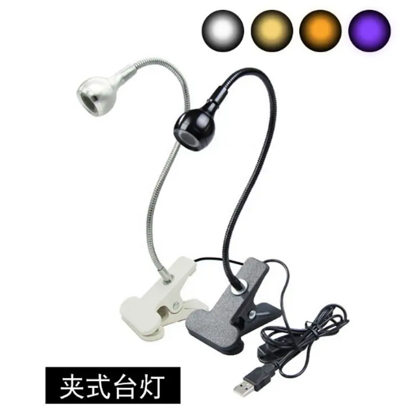 Гибкая высокая мощность Настольная лампа 3 Вт USB Светодиодная лампа прикроватная лампа для чтения/Настольная лампа белый/черный цвет доска светодиодная лампа с зажимом