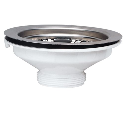 113mm Plastic Stainless Steel Sink Drainer, Basket Waste Drainer UK Standard in sink dish drainer