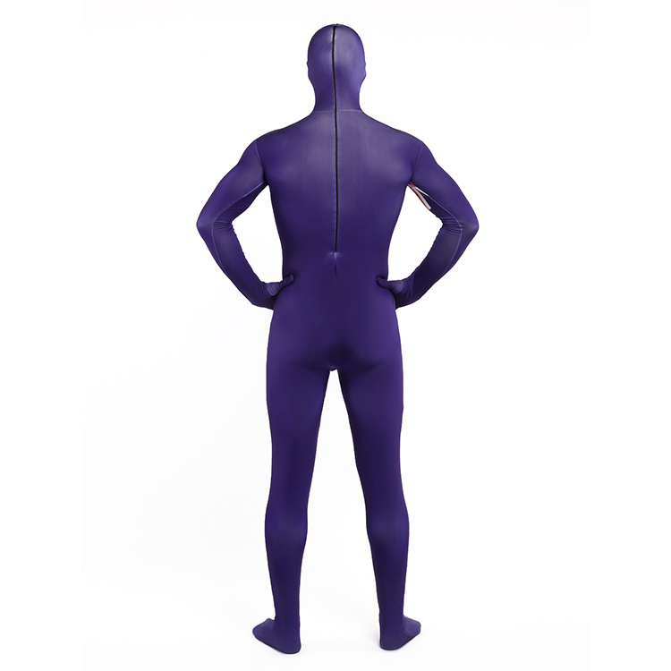 Новый костюм фиолетового цвета, полный боди из лайкры, костюм кошки Zentai