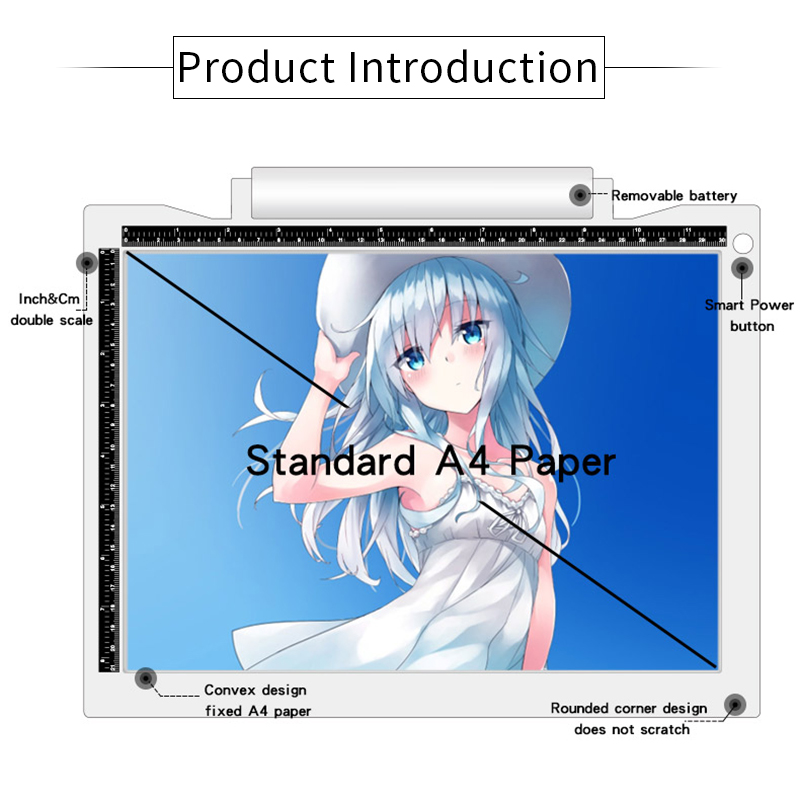 A2 A3 A4 A5 usb ничья led Трассировка свет pad гибкая 3 уровня яркость батарея питание чертёжные доски