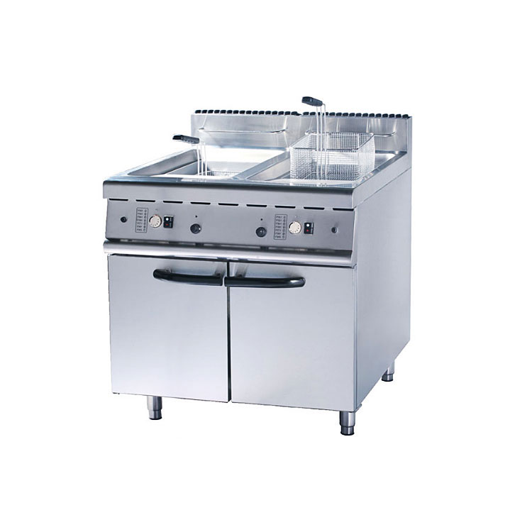 Stainless Steel 2 Tanks 2 Baksets French Fried Potatoes Machine/Fried Potato Chips Making Machine