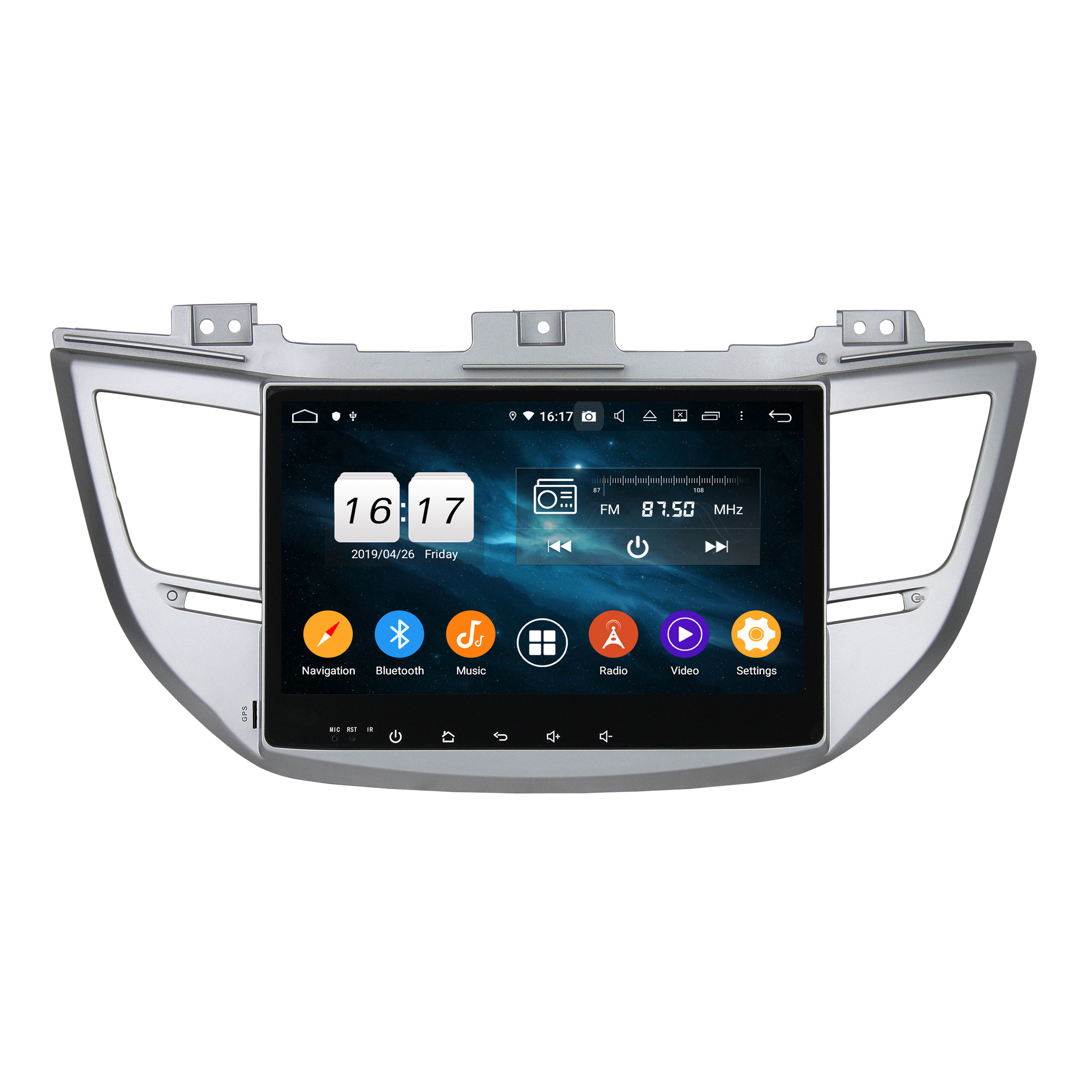 KD-1083 Android 10 встроенный DSP улучшает голос трехсторонний вызов NXP6686 радио android автомобильное аудио для IX35 и TUCSON 2015