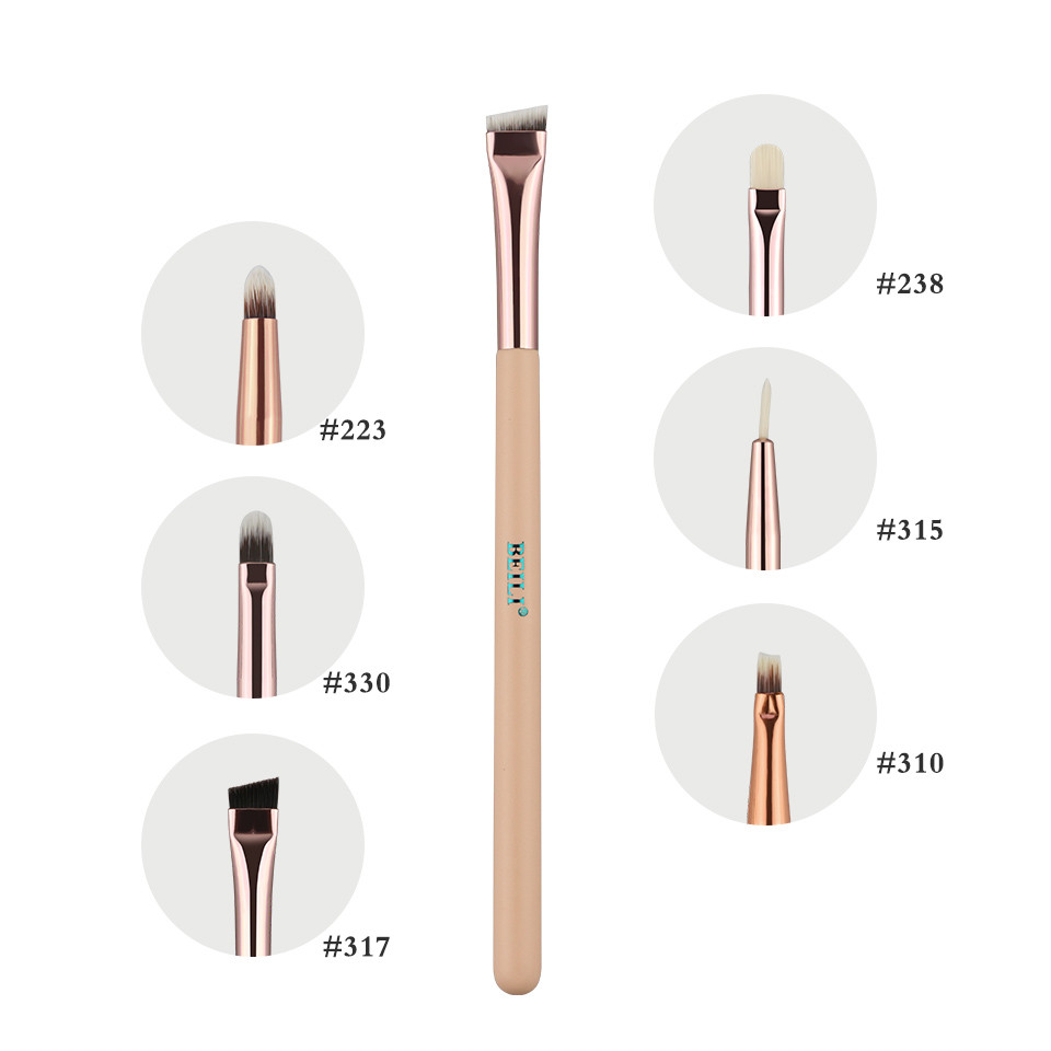 BEILI 1pcs Professional Pink Single Makeup Brush Cosmetic High Quality Soft Synthetic Hair Wood Handle Private Label Customize 5