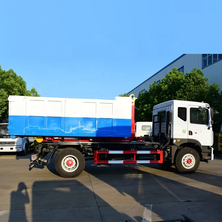 New Cheap Dongfeng Hydraulic detachable container garbage collector dump trucks