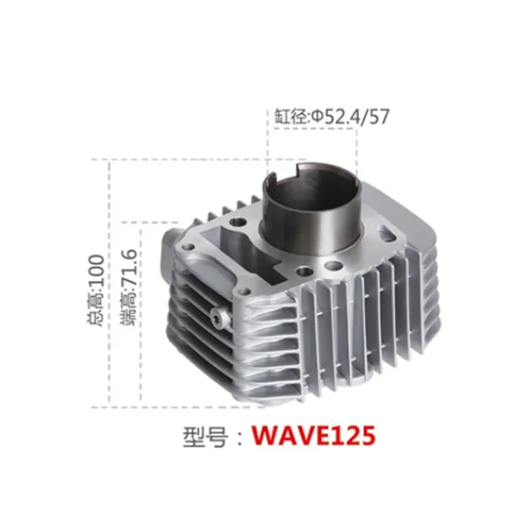 wave125 motorcycle spare parts cylinder block kit For Philippines