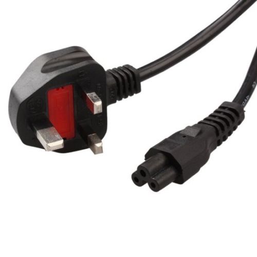 1m 1.8m 0.75mm BS-1363 Clover Leaf Power Cable UK to IEC320 C5 Laptop Power Cable