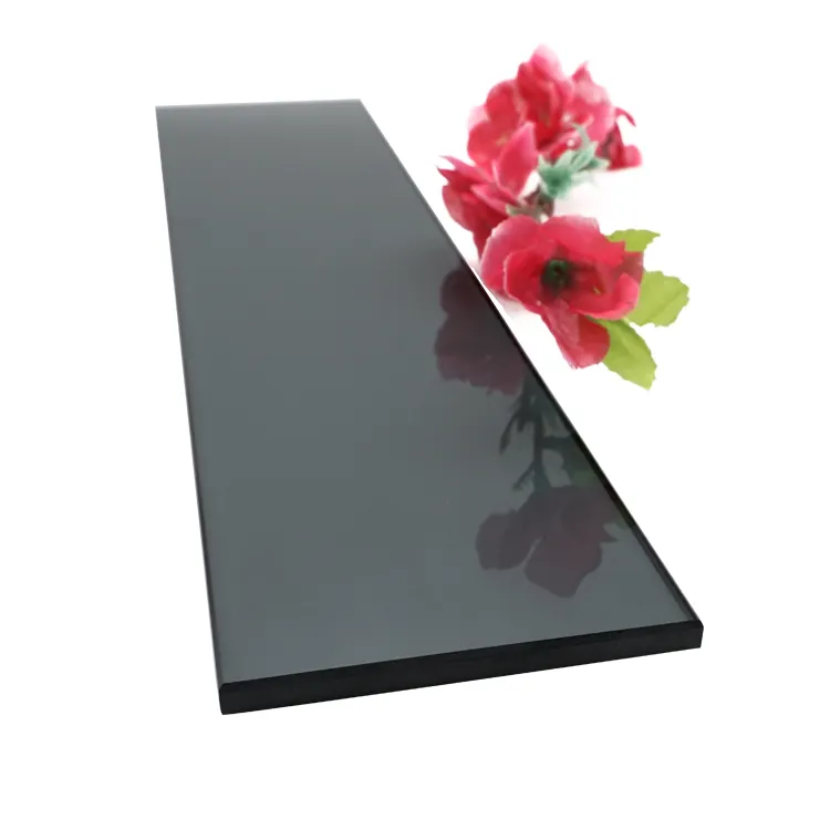 Wholesale custom durable 2mm-19mm black grey tinted round furniture tempered glass