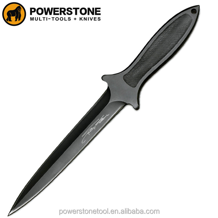 Охотничий нож rambo с фиксированным лезвием и черной ручкой G10