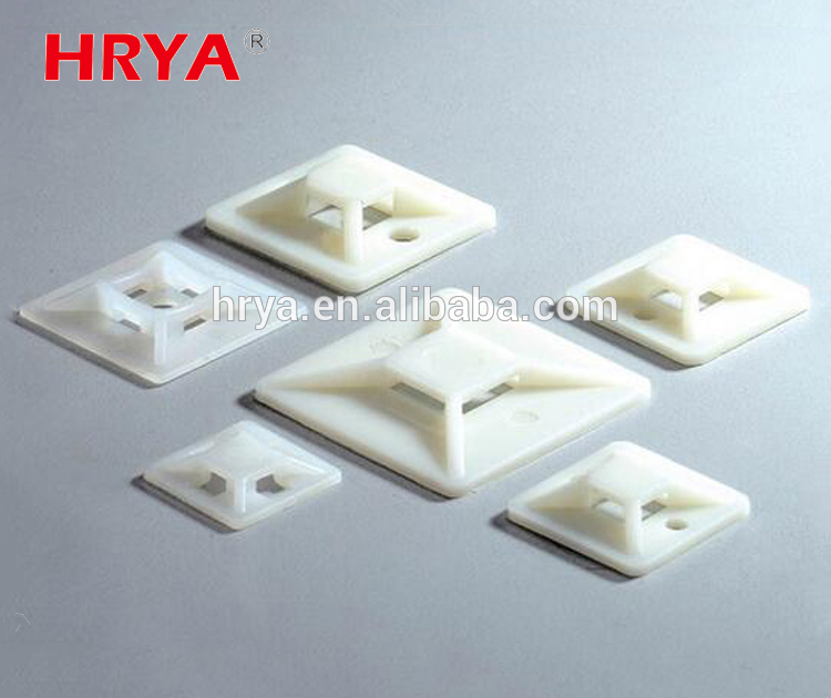 Different types professional cable tie mount nylon self adhesive cable tie mounts base