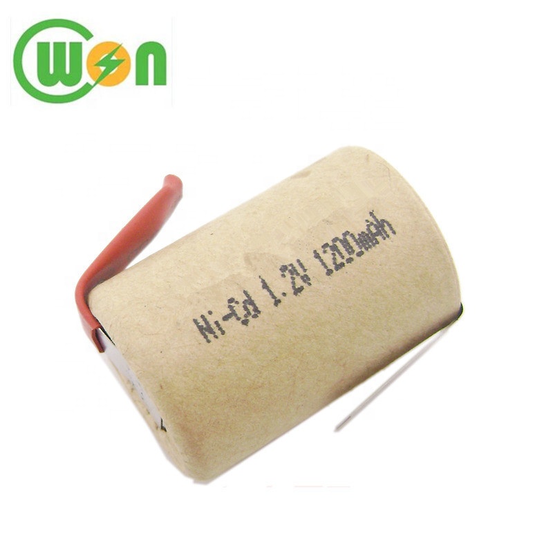 Заводская цена NICD SC 1200 mAh 1,2 V батарея SC1200 Ni-CD цилиндрическая ячейка батареи с штырьками