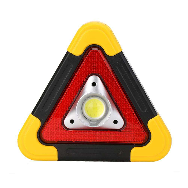 Goldmore Led road flare led safety flare COB+30LED triangle warning light emergency safe warning light with hook without battery
