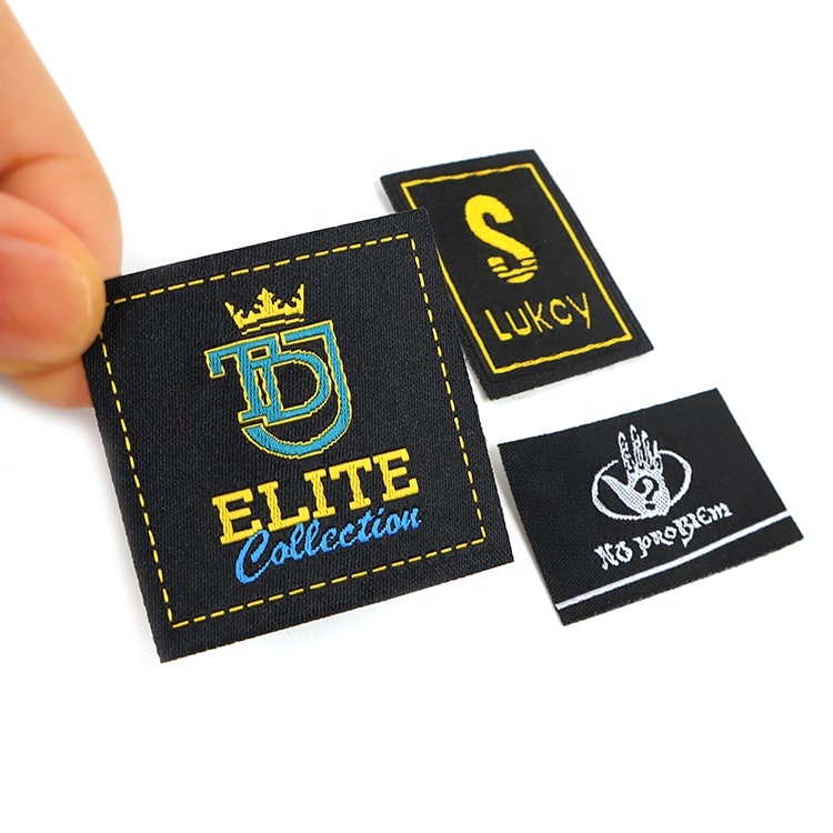 Logo for Clothes Sewing On Clothing Brand Logo Woven Textile Label Patch For Garments