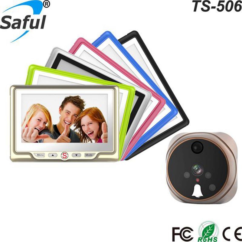 Saful Анти-кражи 4,3 дюймов TFT-LCD цифровой дверной глазок беспроводной дверной глазок камеры с детектором движения