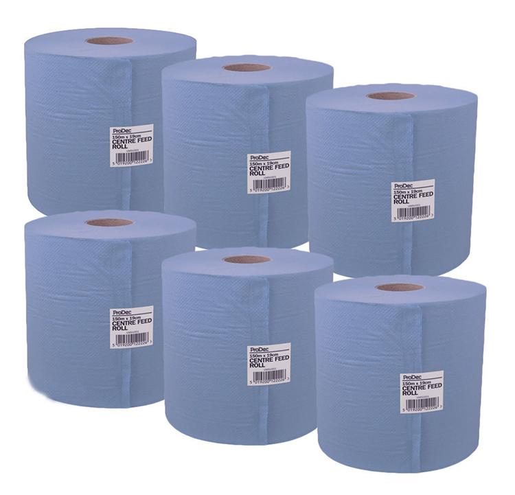 Рулон бумажных полотенец 1ply, голубого цвета, для ветрового стекла