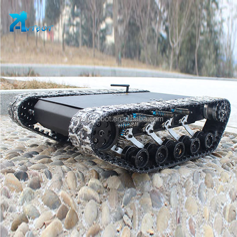 Land Offroad 100 мм Leap алюминиевый корпус резиновый трек робот шасси