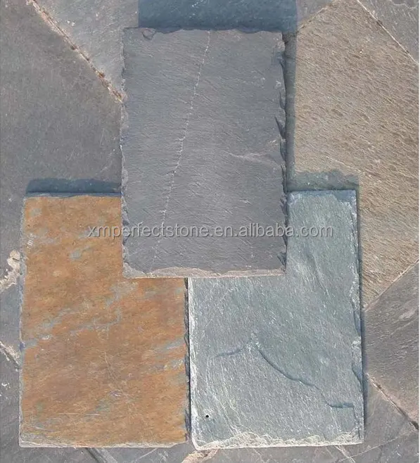 Natural light grey slate roofing tiles for wholesale in China