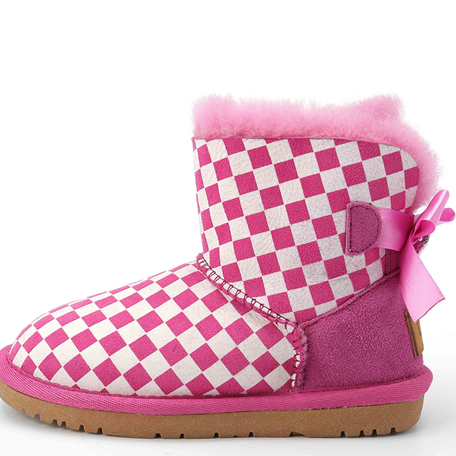 Free samples waterproof and warm girls snow boots pink kids snow boots