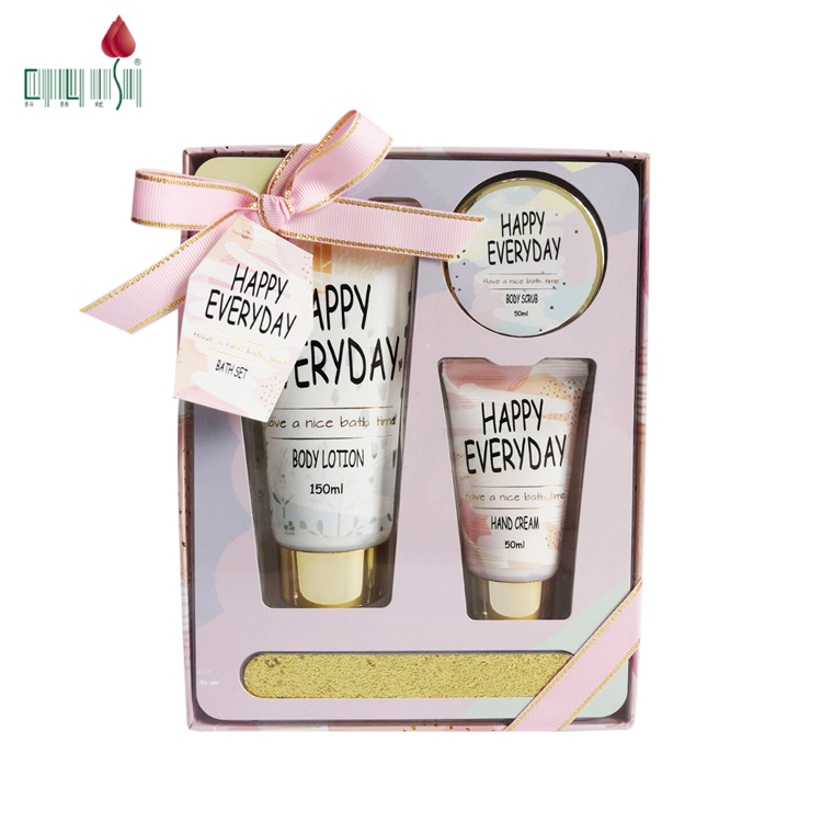 Luxury Private Label 150ml body lotionn and hand cream body care gift set for girl