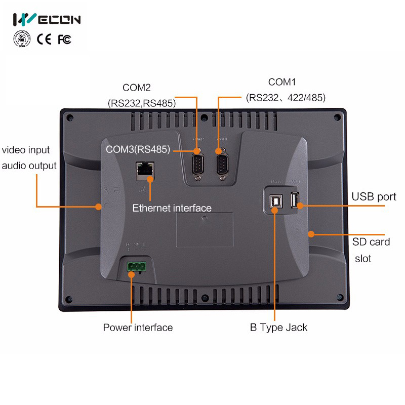 Wecon 7 дюймов hmi Расширенный Мощный промышленный wince панель ПК