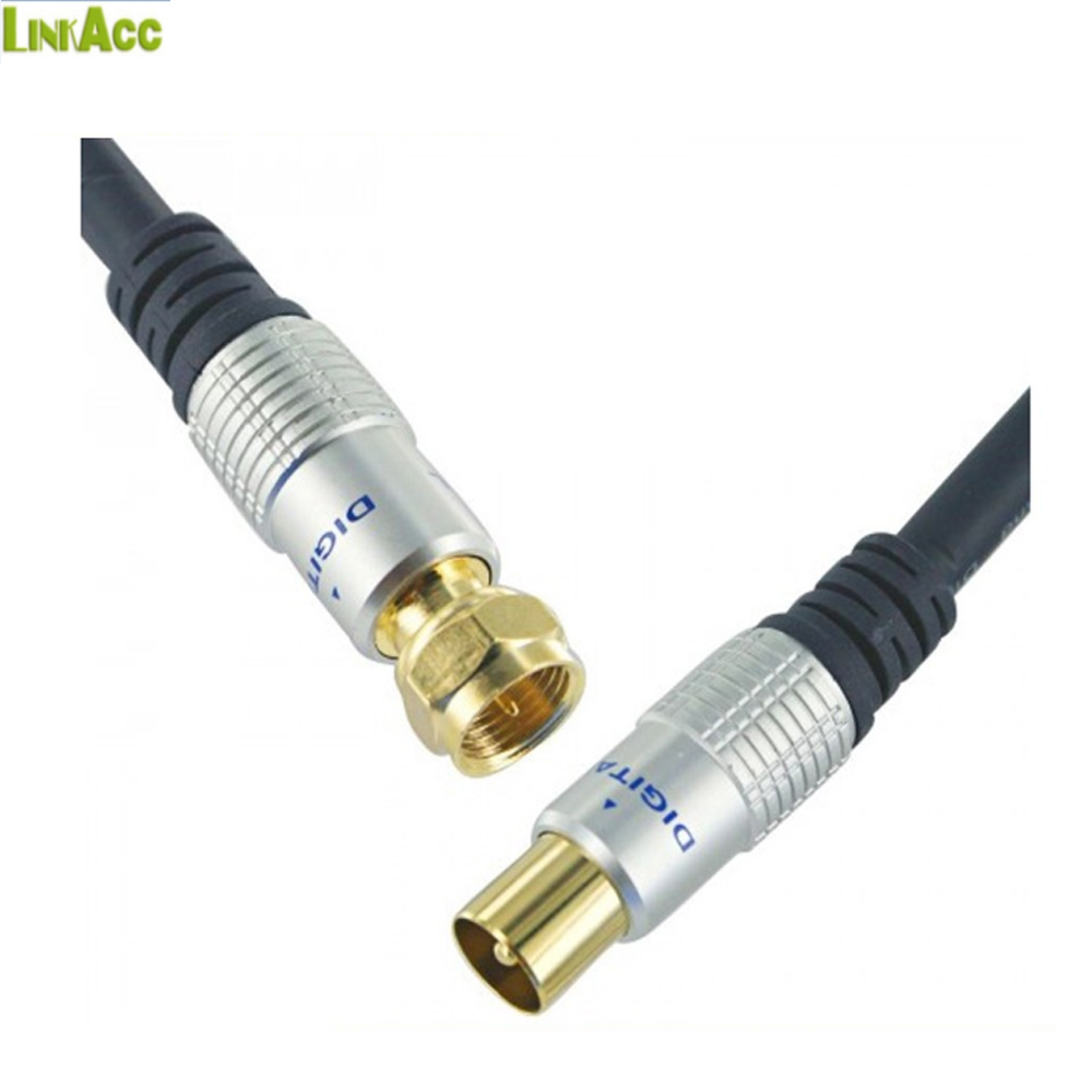 Linkjc PAL штекер к F-тип Flylead воздушный шнур Coax Lead TV антенный кабель