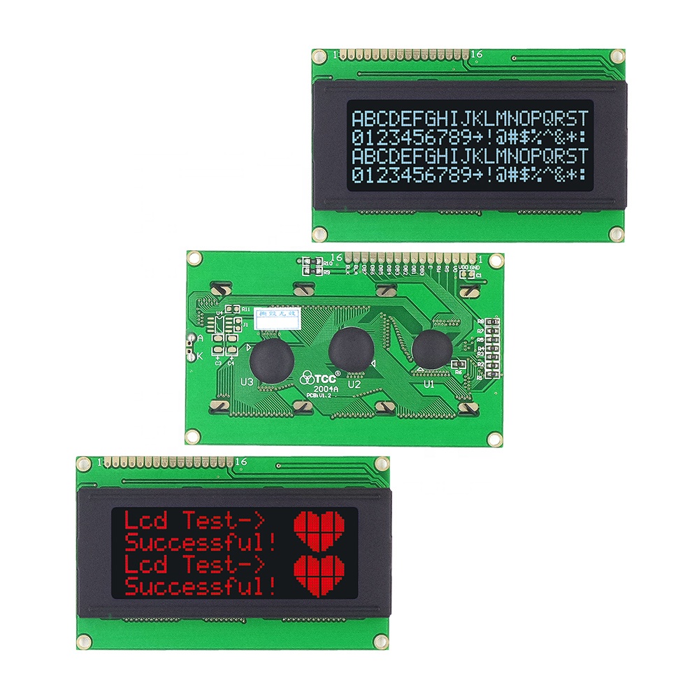 TCC 2004A  custom character lcd oled display screen 6800 4/8-bit parallel SPI 3/4-wire I2C serial module lcd display 20x4