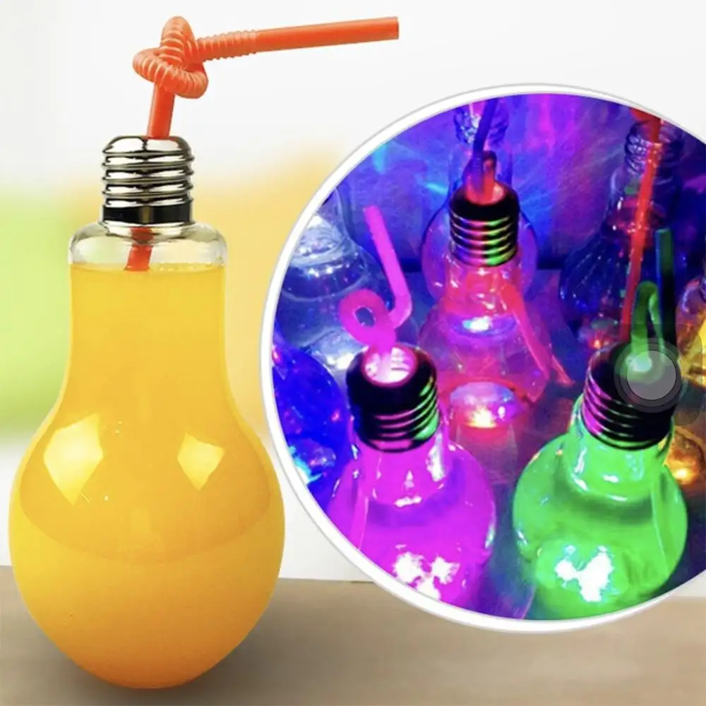Attractive Shape Light Bulb Bottle Led 100ml for Juice Drinking