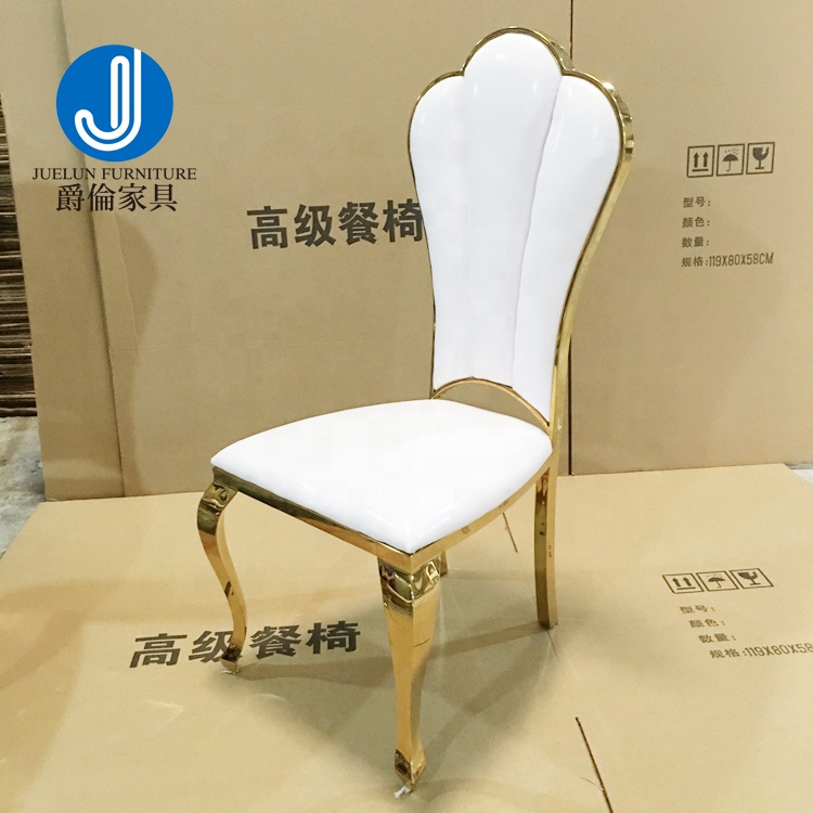Обеденный стул foshan из полиуретана, Золотой металлический стул